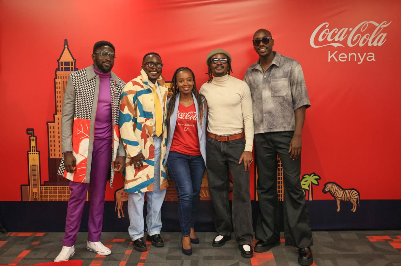 Sautisol with Coca-Cola's Marketing Director East and Central Africa Isabelle Rostom Kariuki.